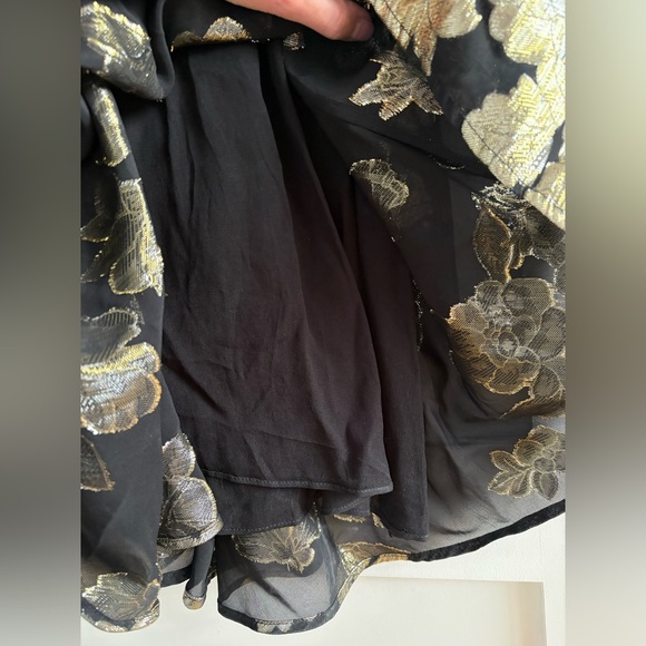 Elie Tahari Metallic Blooms Midi-Dress size S - Picture 15 of 16